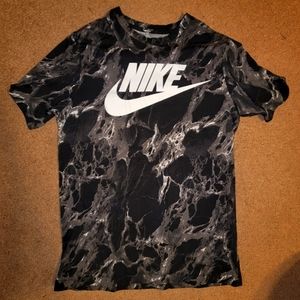 Nike Black and White Tie-dye Shirt Mens Large